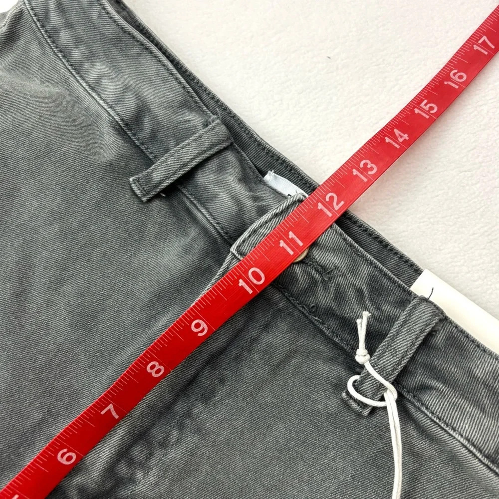NWT Zenana Azriel High Rise Straight Leg Flat Front Raw Hem Ankle Jeans Size L - Picture 14 of 16